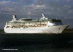 ID 4851 VISION OF THE SEAS (1998/78340grt/IMO 9116876) sails from Southampton, England following her maiden call.
